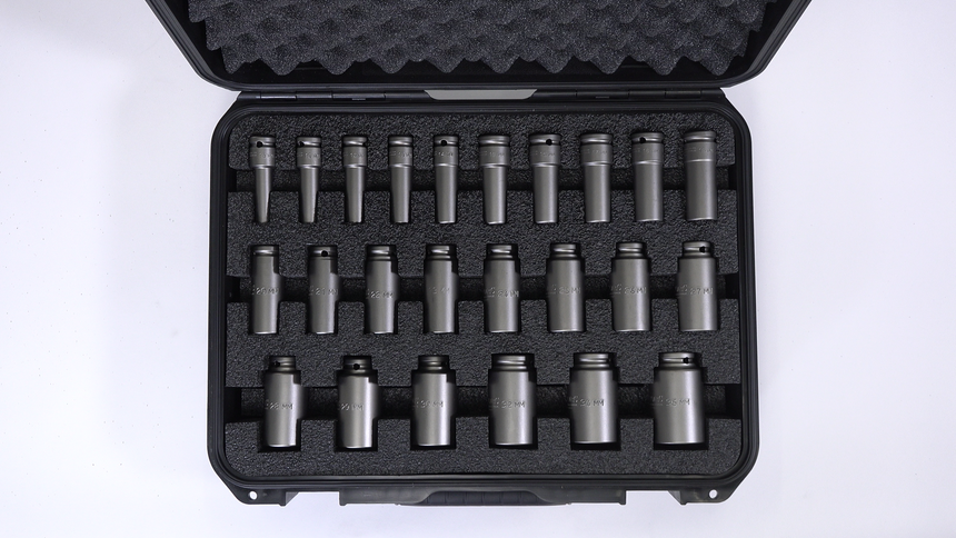 24 Piece Deep Well Socket Set Set Carry Case - M10 to M36